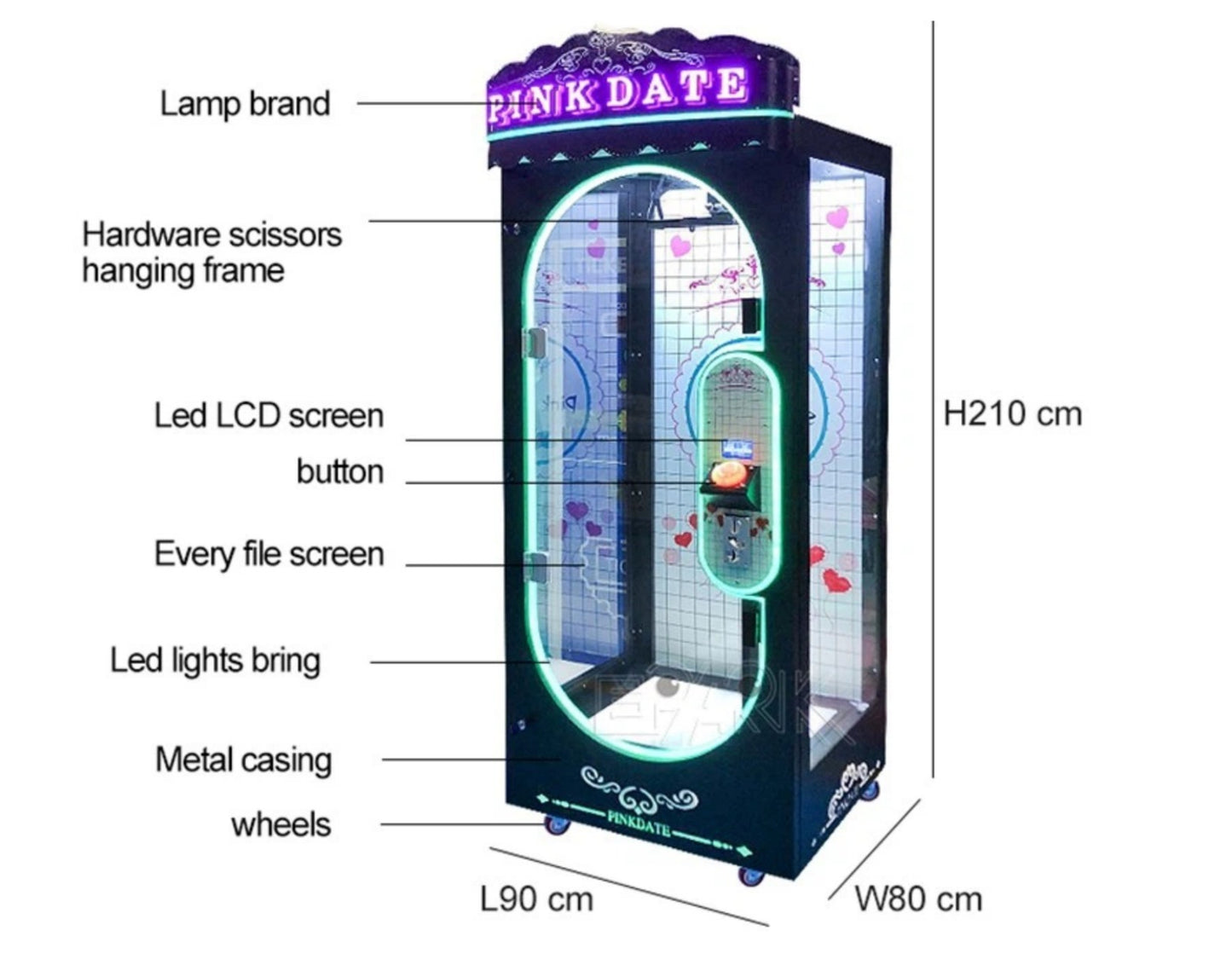 SPIELAUTOMAT PINK DATE BARBER CUT ARCADE GAME